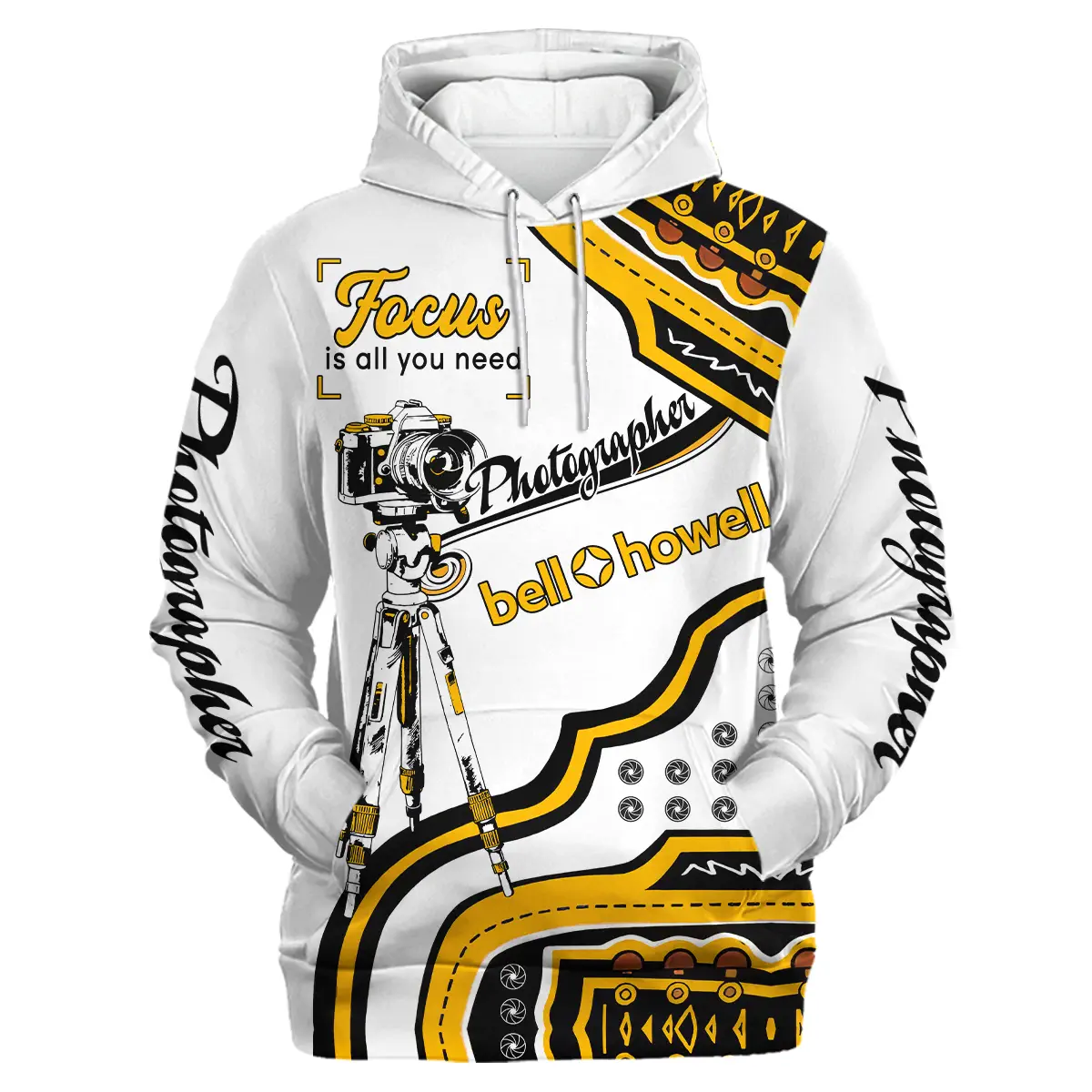 Focus Is All You Need Bell & Howell Photography Videography Apparel All Over Prints BL261024A1BH - Hoodie