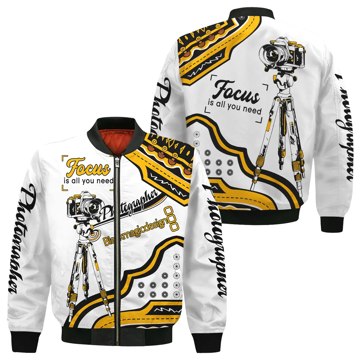 Focus Is All You Need Blackmagic Design Photography Videography Apparel All Over Prints BL261024A1BMD - Bomber