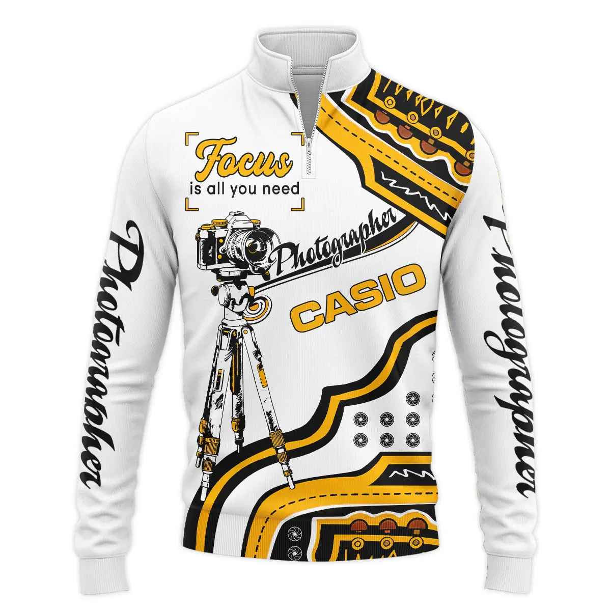 Focus Is All You Need Casio Photography Videography Apparel All Over Prints BL261024A1CS - Quarter-Zip Jacket