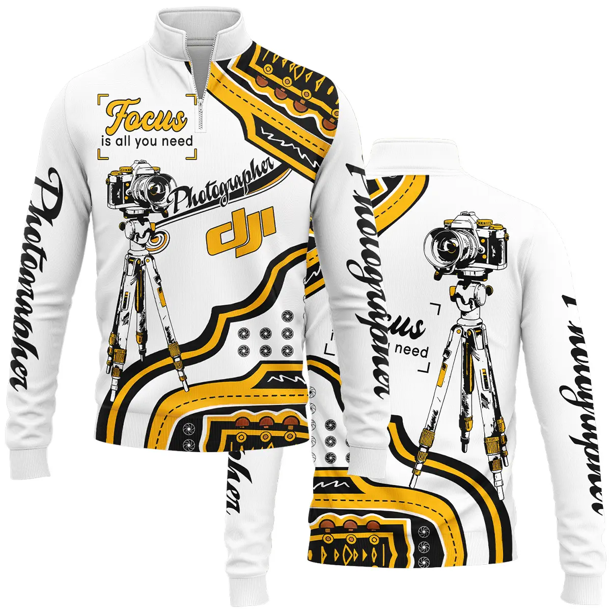Focus Is All You Need DJI Photography Videography Apparel All Over Prints BL261024A1DJI - Quarter-Zip Jacket