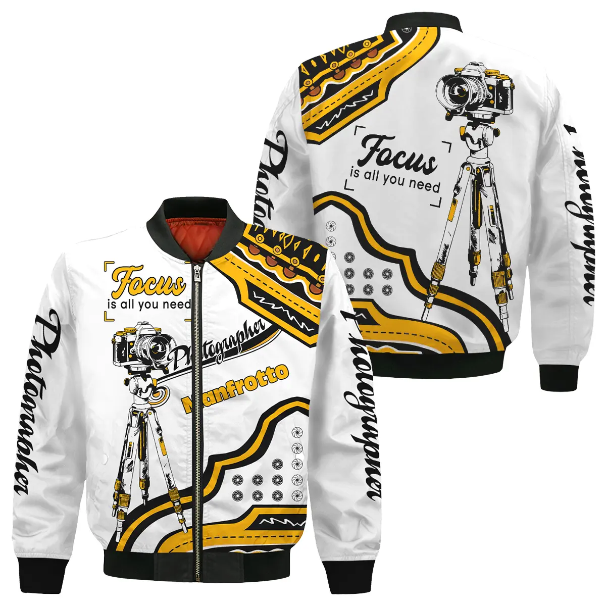 Focus Is All You Need Manfrotto Photography Videography Apparel All Over Prints BL261024A1MFT - Bomber