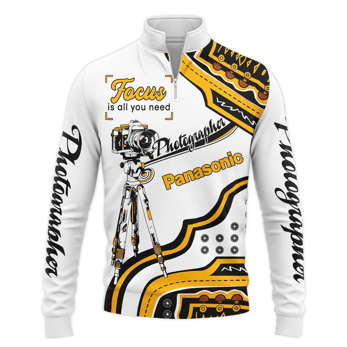 Focus Is All You Need Panasonic Photography Videography Apparel All Over Prints BL261024A1PSN - Quarter-Zip Jacket