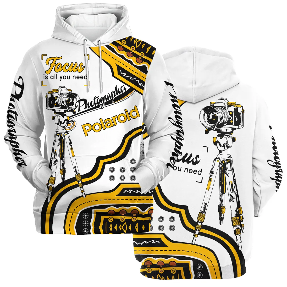 Focus Is All You Need Polaroid Photography Videography Apparel All Over Prints BL261024A1PLR - Hoodie