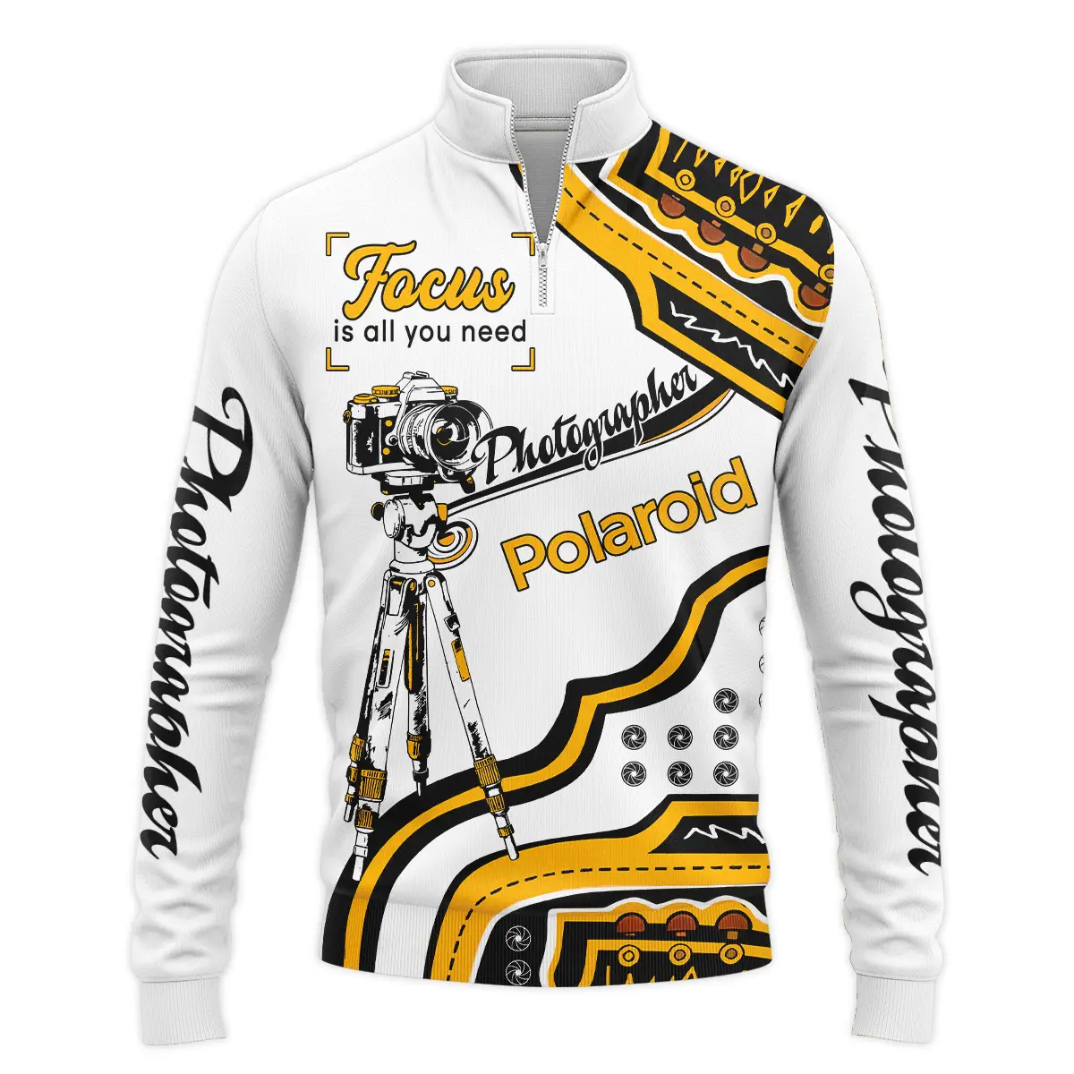 Focus Is All You Need Polaroid Photography Videography Apparel All Over Prints BL261024A1PLR - Quarter-Zip Jacket