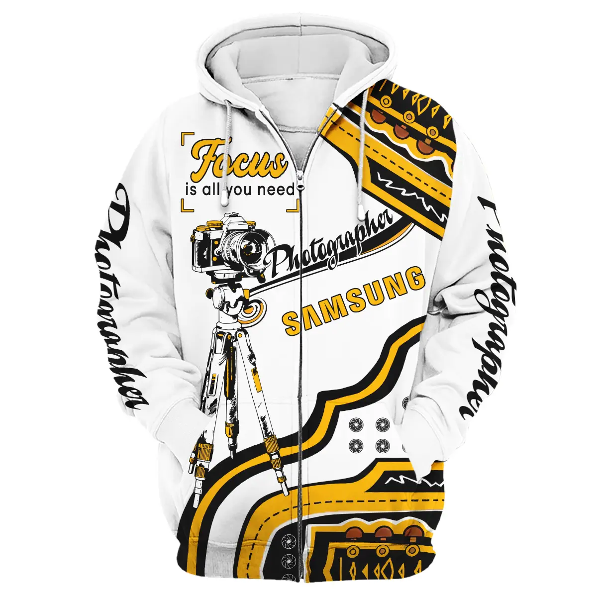 Focus Is All You Need Samsung Photography Videography Apparel All Over Prints BL261024A1SS - Zipper Hoodie