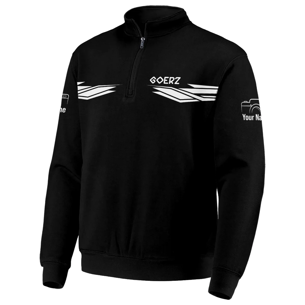 Goerz Optical Photography Videography Quarter-Zip Jacket All Over Prints BLPT181224A2GRZ