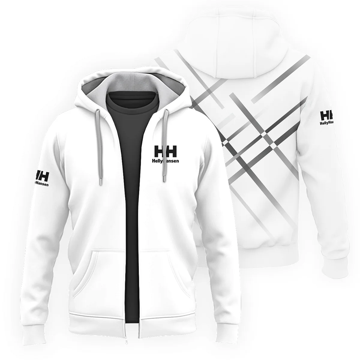 Helly Hansen Outdoor Clothing Brand Exclusive Logo Zipper Hoodie BLBR291124A4HH