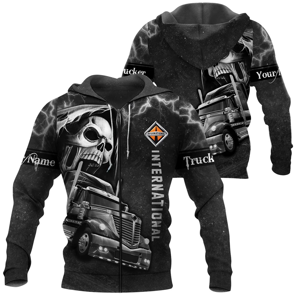 International Trucks Gift For Trucker Exclusive Logo Zipper Hoodie BLT22125ITZHD