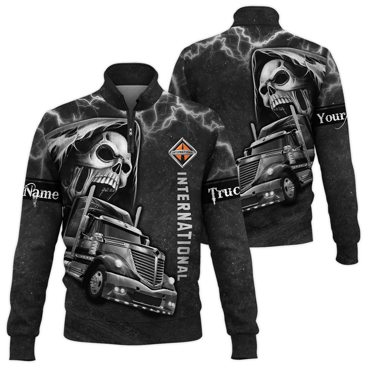 International Trucks Gift For Trucker Quarter-Zip Jacket All Over Prints BLT22125ITQTZ