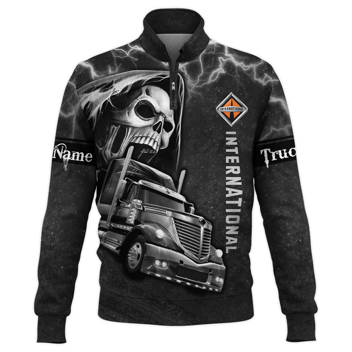 International Trucks Gift For Trucker Quarter-Zip Jacket All Over Prints BLT22125ITQTZ