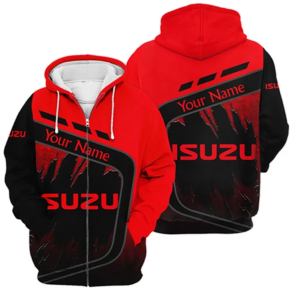 Isuzu Trucks Gift For Trucker Exclusive Logo Zipper Hoodie BLT21125ISZZHD
