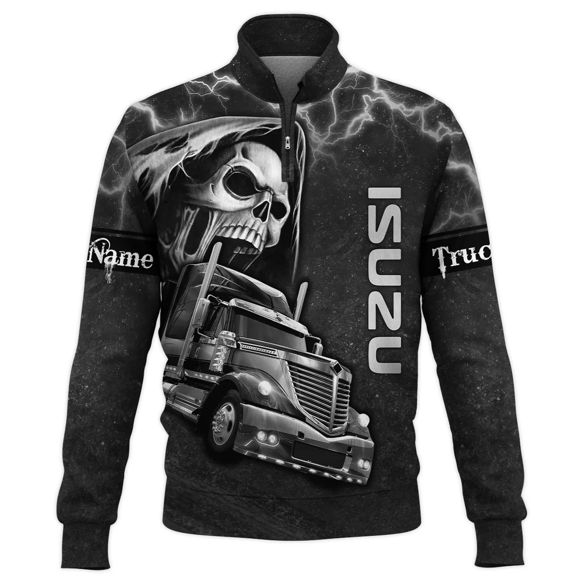 Isuzu Trucks Gift For Trucker Quarter-Zip Jacket All Over Prints BLT22125ISZQTZ
