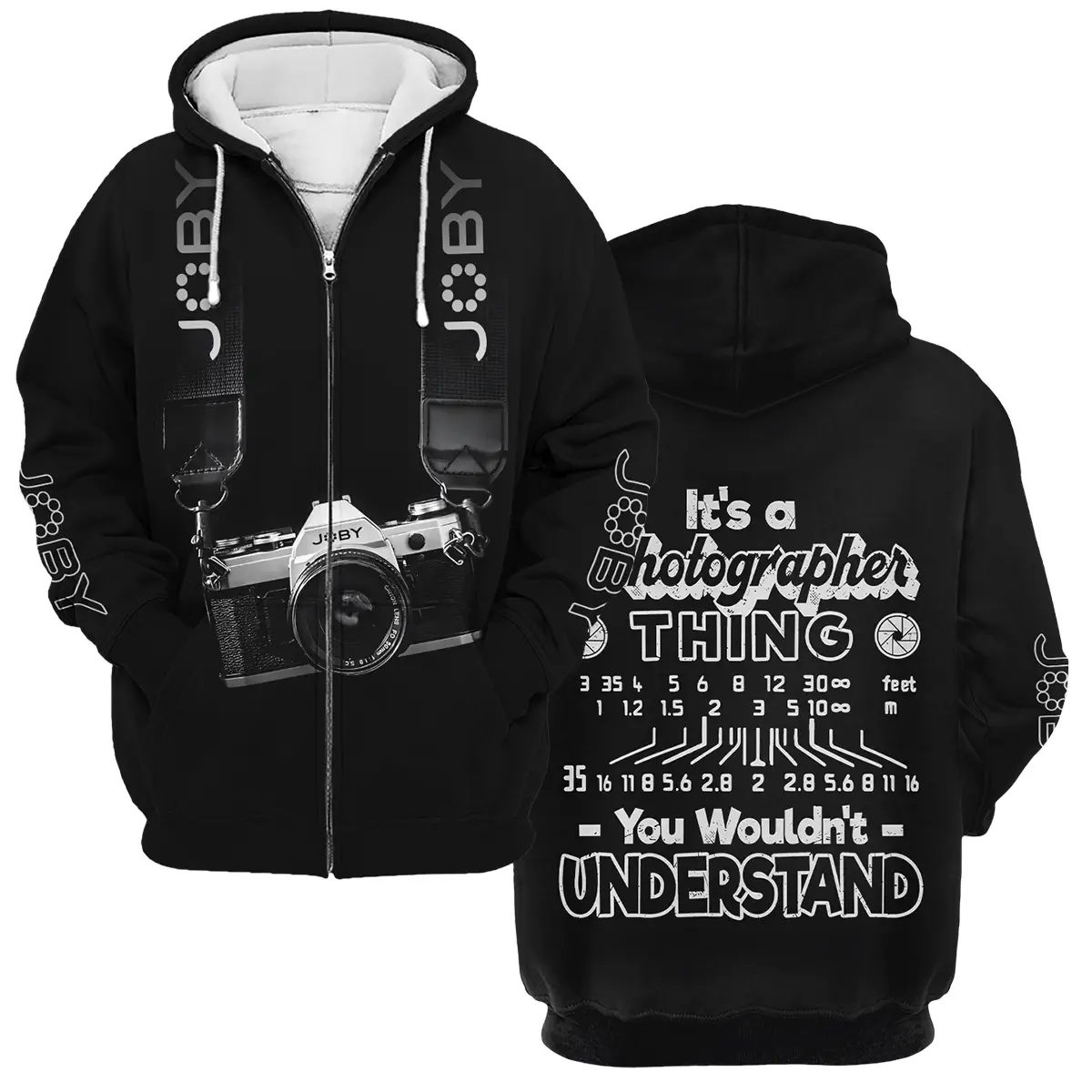 It's A Photographer Thing You Wouldn't Understand Joby Photography Videography Apparel All Over Prints BL251024A2JB - Zipper Hoodie