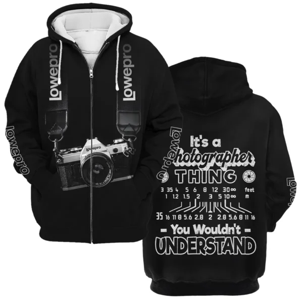 It's A Photographer Thing You Wouldn't Understand Lowepro Photography Videography Apparel All Over Prints BL251024A2LP - Zipper Hoodie