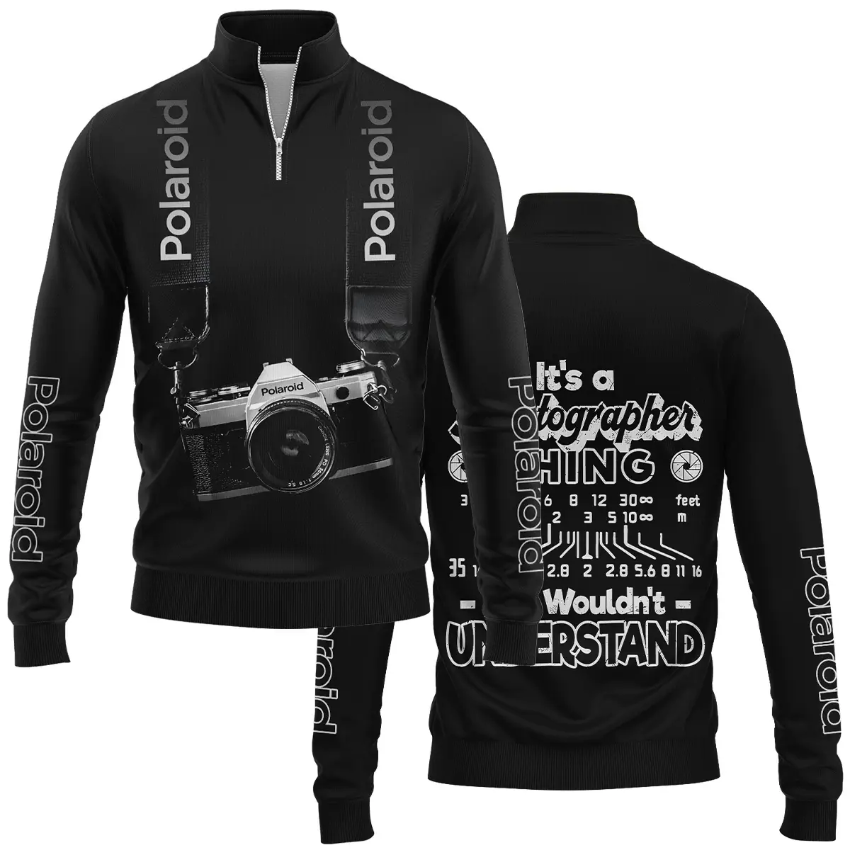 It's A Photographer Thing You Wouldn't Understand Polaroid Photography Videography Apparel All Over Prints BL251024A2PLR - Quarter-Zip Jacket