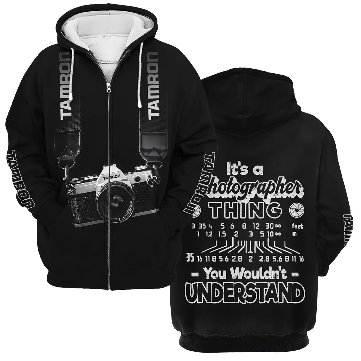 It's A Photographer Thing You Wouldn't Understand Tamron Photography Videography Apparel All Over Prints BL251024A2TR - Zipper Hoodie