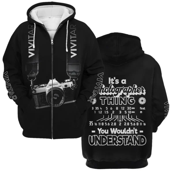 It's A Photographer Thing You Wouldn't Understand Vivitar Photography Videography Apparel All Over Prints BL251024A2VVT - Zipper Hoodie