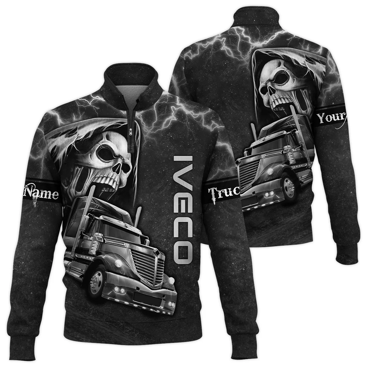 Iveco Gift For Trucker Quarter-Zip Jacket All Over Prints BLT22125IVCQTZ