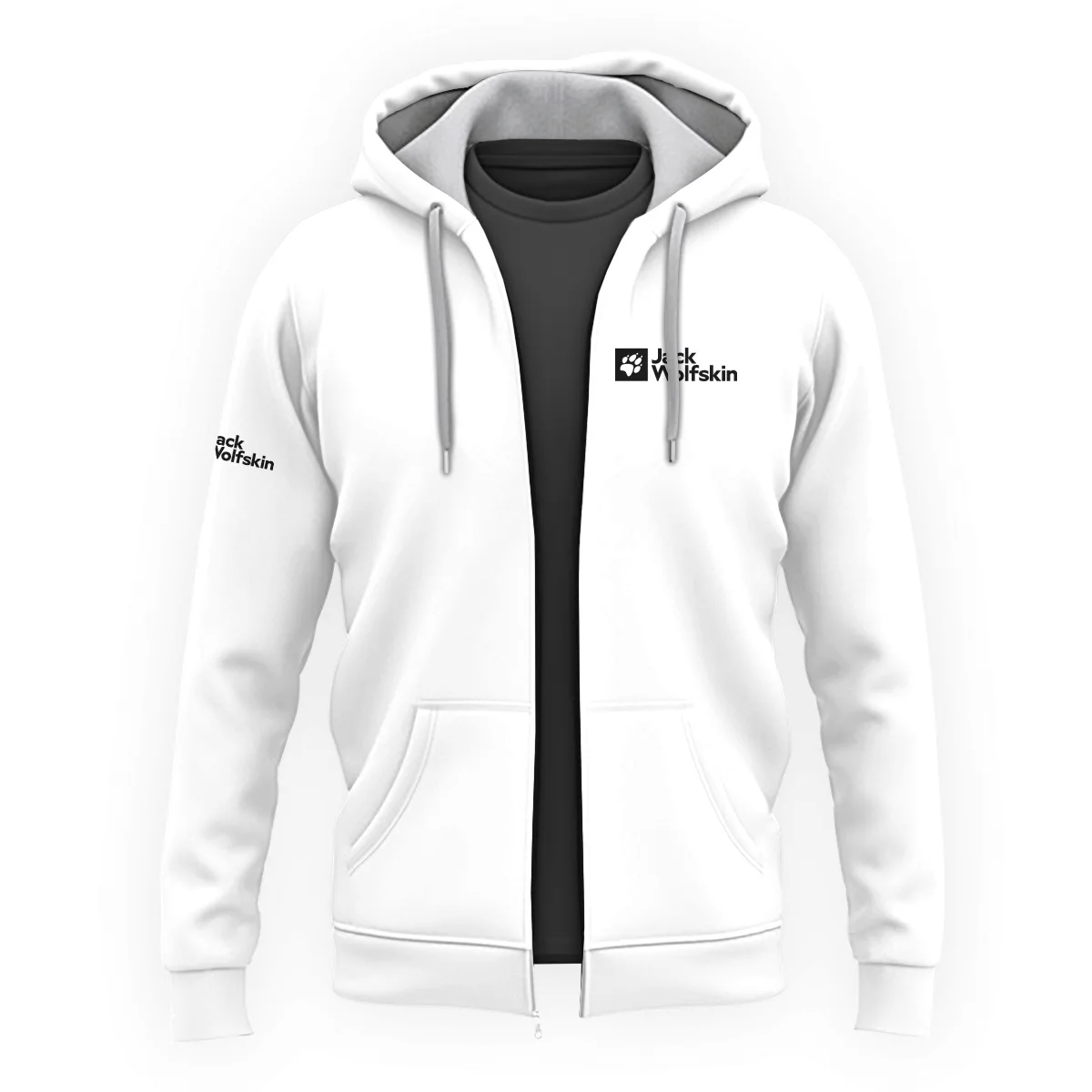 Jack Wolfskin Outdoor Clothing Brand Exclusive Logo Zipper Hoodie BLBR291124A4JW