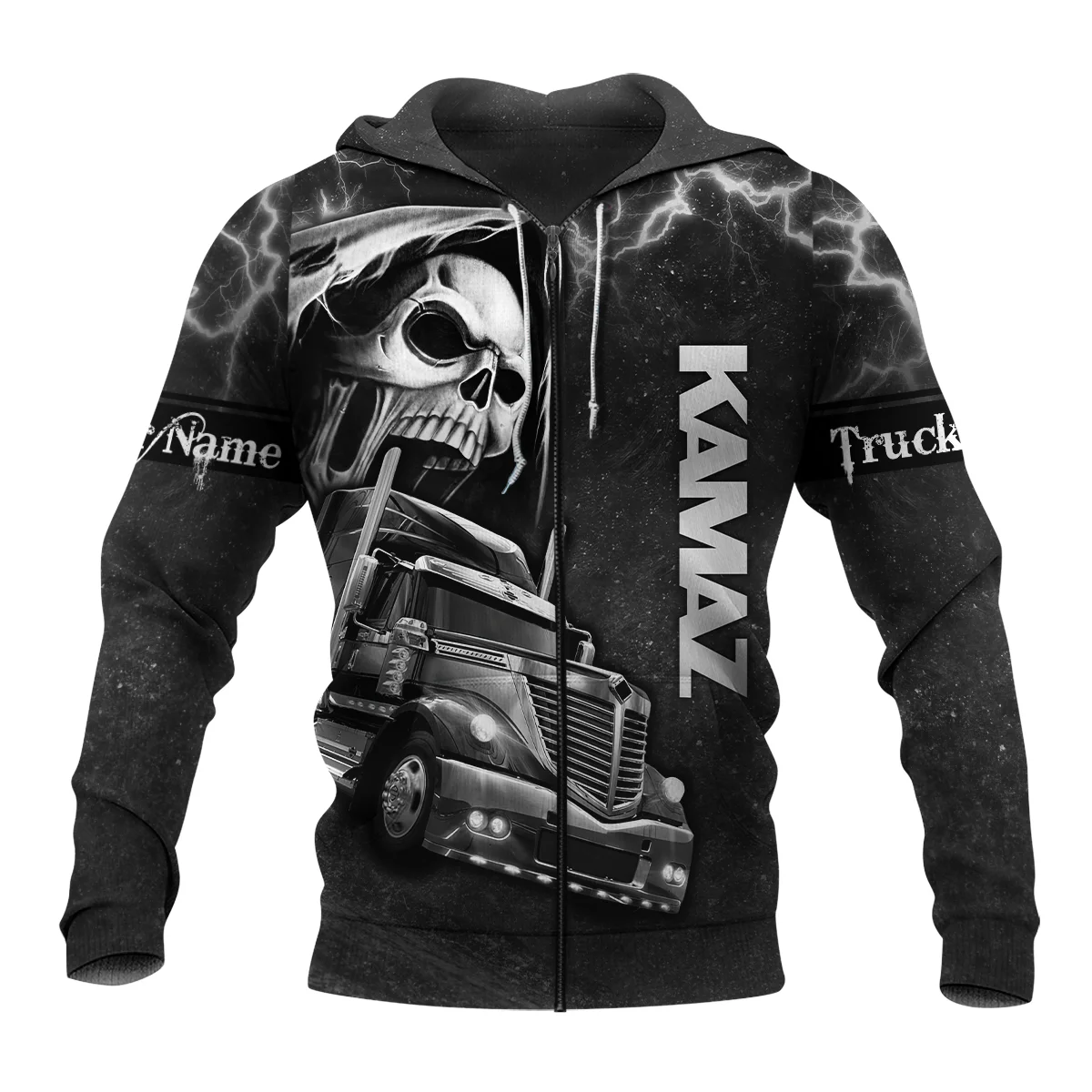 Kamaz Gift For Trucker Exclusive Logo Zipper Hoodie BLT22125KMZZHD