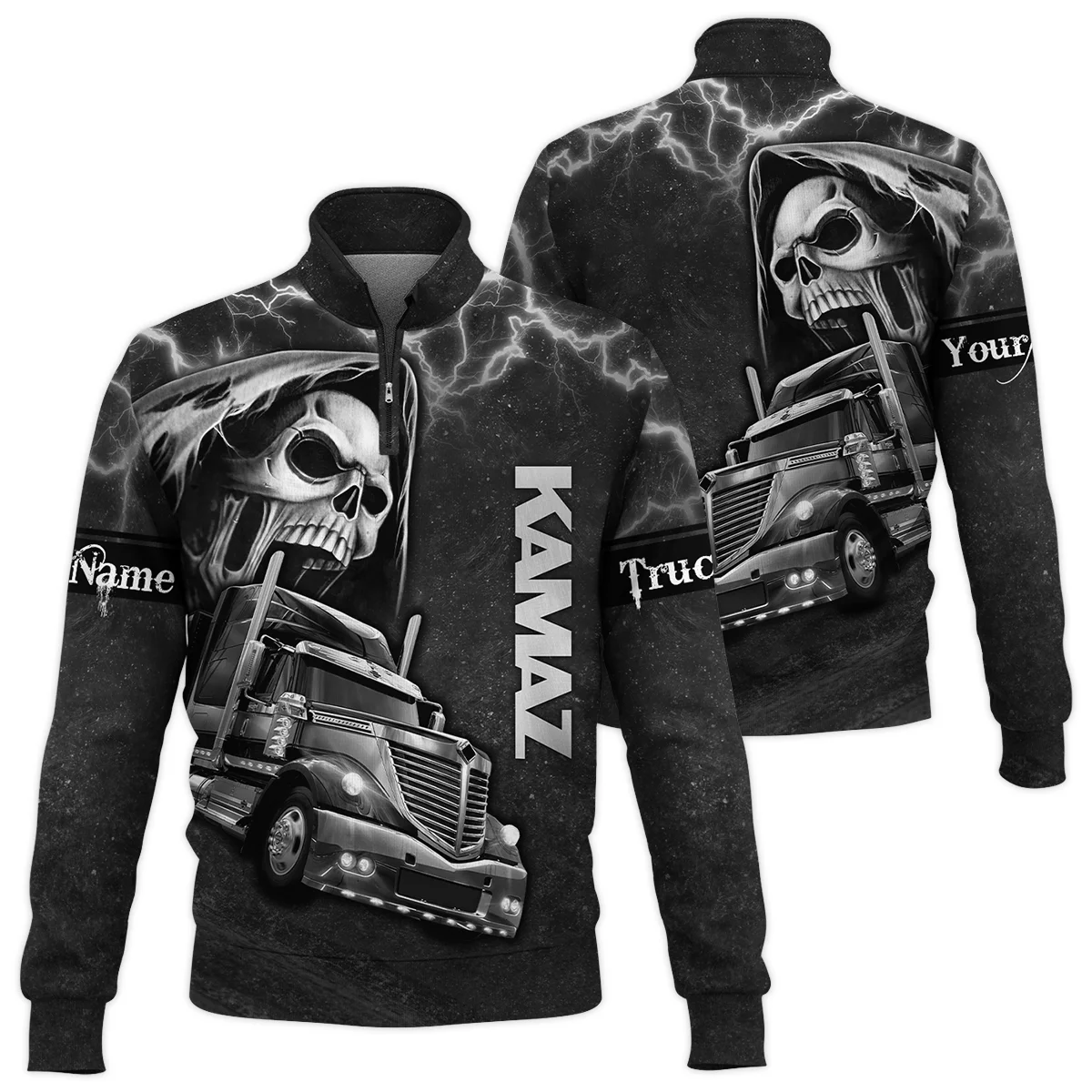 Kamaz Gift For Trucker Quarter-Zip Jacket All Over Prints BLT22125KMZQTZ