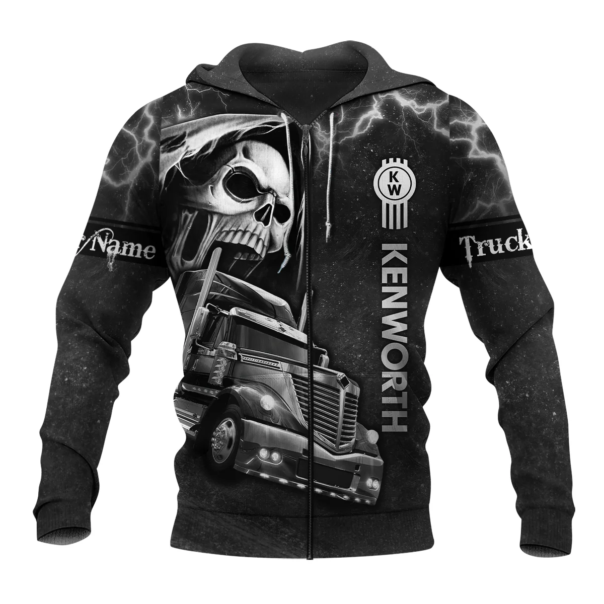 Kenworth Gift For Trucker Exclusive Logo Zipper Hoodie BLT22125KWZHD