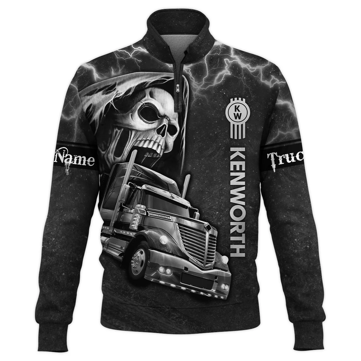 Kenworth Gift For Trucker Quarter-Zip Jacket All Over Prints BLT22125KWQTZ