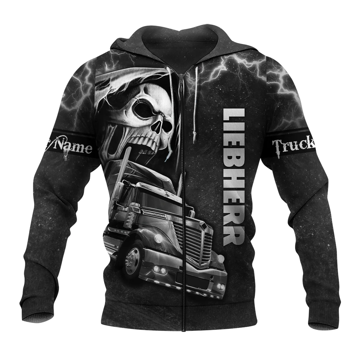 Liebherr Gift For Trucker Exclusive Logo Zipper Hoodie BLT22125LBHZHD