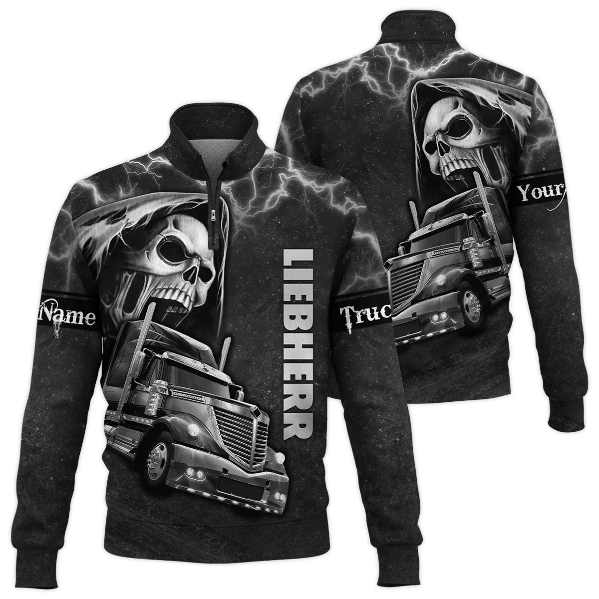 Liebherr Gift For Trucker Quarter-Zip Jacket All Over Prints BLT22125LBHQTZ