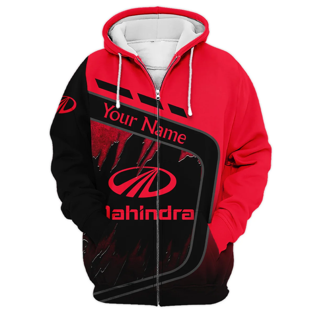 Mahindra Gift For Trucker Exclusive Logo Zipper Hoodie BLT21125MHDZHD