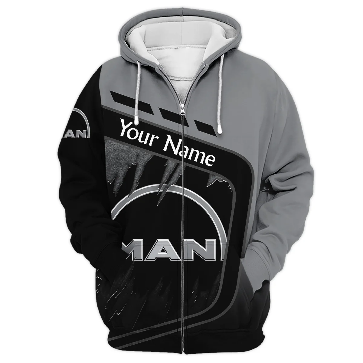 MAN Truck Gift For Trucker Exclusive Logo Zipper Hoodie BLT21125MANZHD