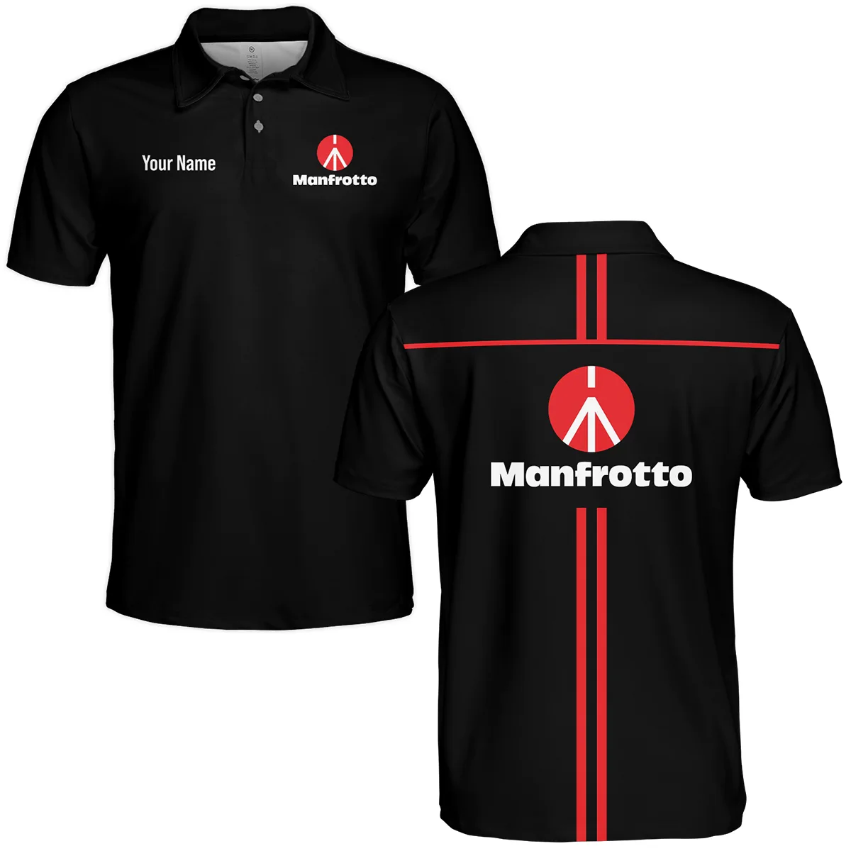 Manfrotto Photography Videography Polo Shirt All Over Prints BLGK51224A1MFT