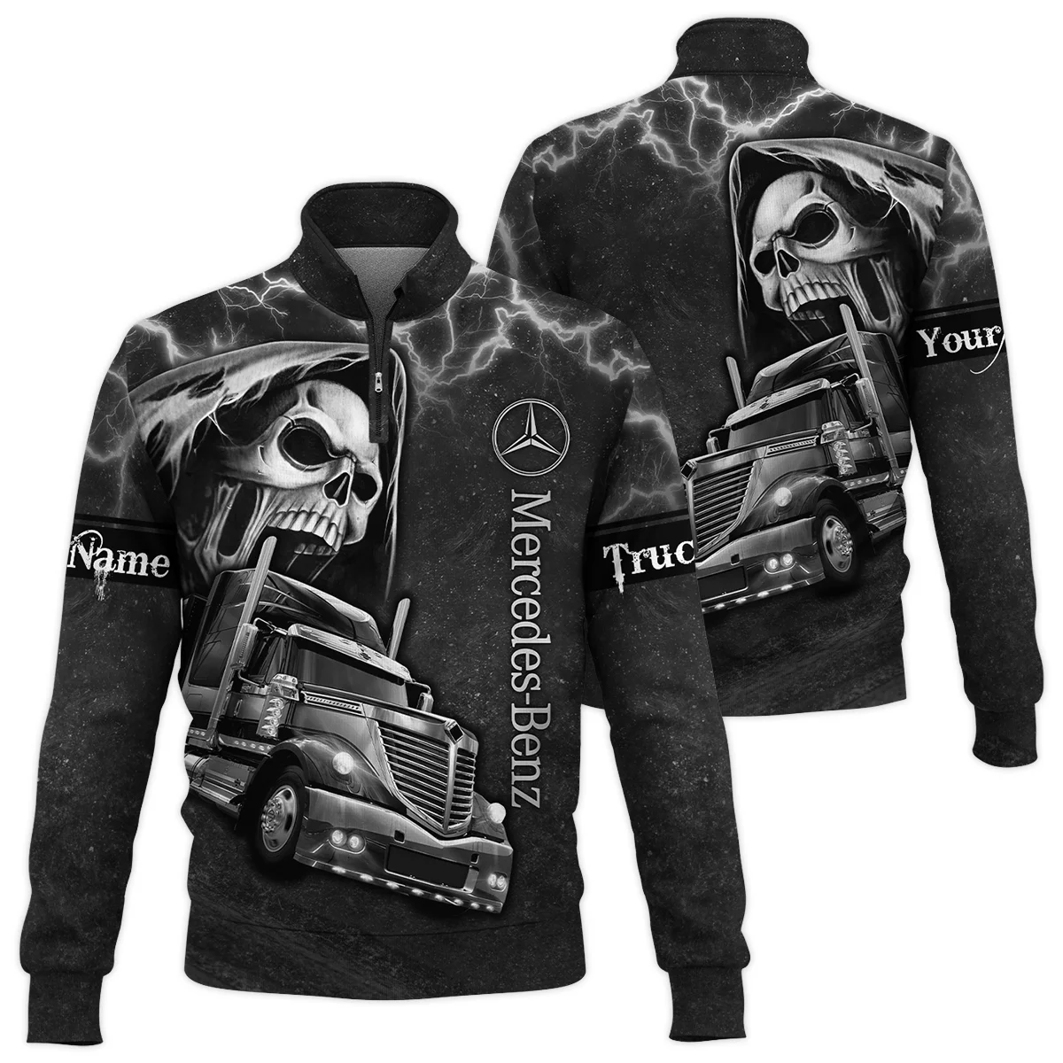 Mercedes-Benz Trucks Gift For Trucker Quarter-Zip Jacket All Over Prints BLT22125MBQTZ