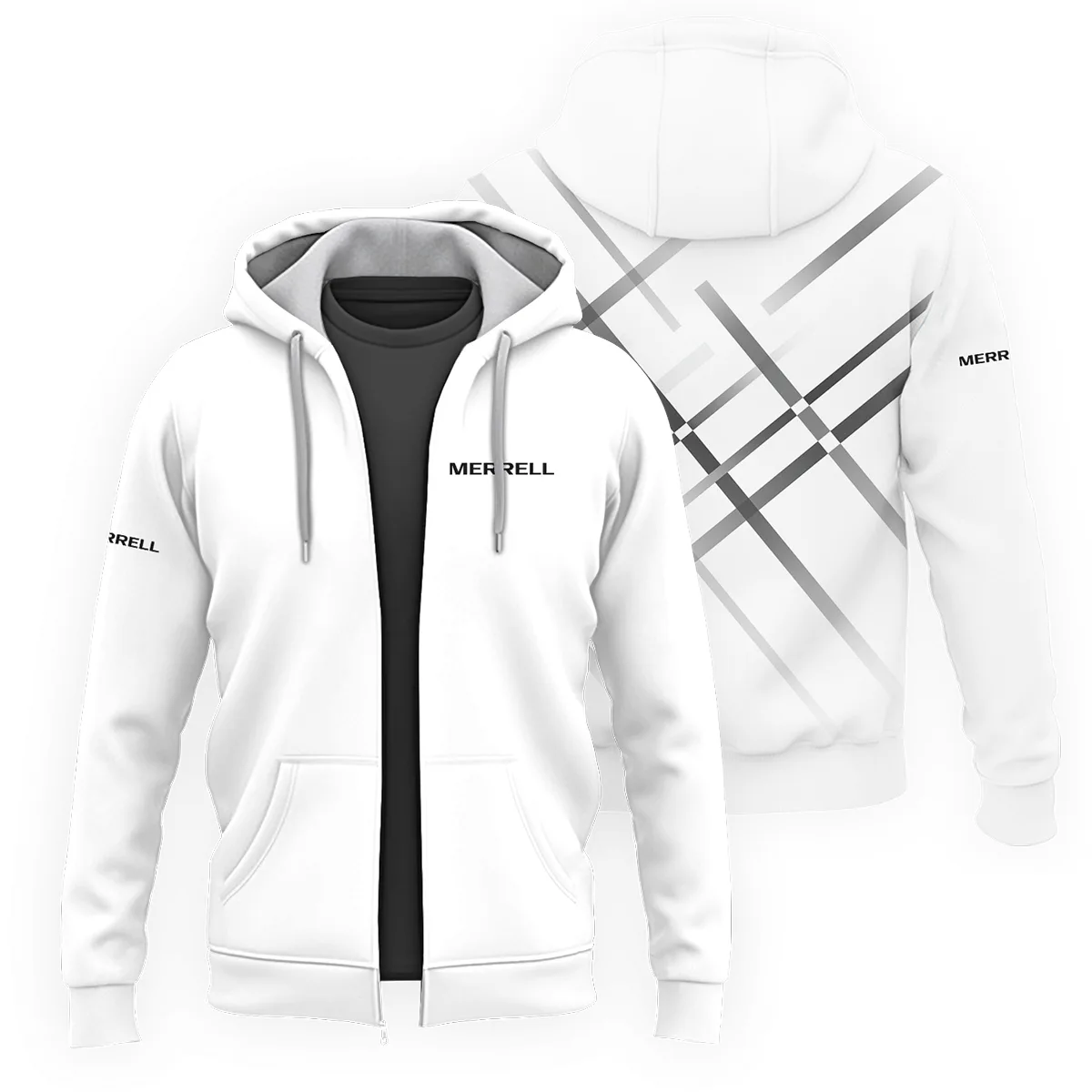 Merrell Outdoor Clothing Brand Exclusive Logo Zipper Hoodie BLBR291124A4MER