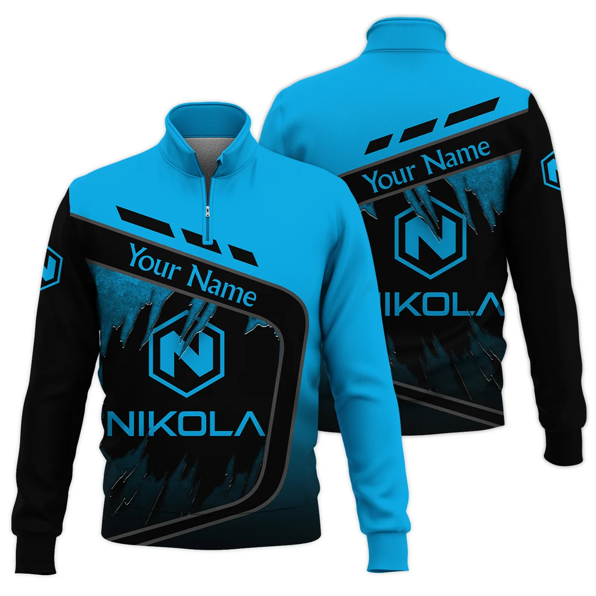 Nikola Gift For Trucker Quarter-Zip Jacket All Over Prints BLT21125NKLQTZ