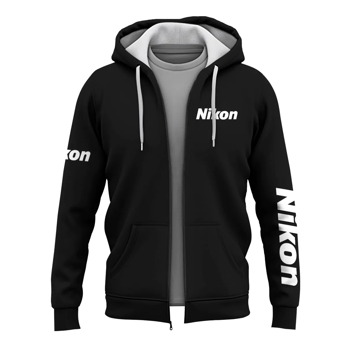 Nikon Photography Videography Exclusive Logo Zipper Hoodie BLPT231124A1NK