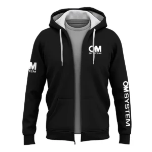 OM SYSTEM Photography Videography Exclusive Logo Zipper Hoodie BLPT231124A1OM