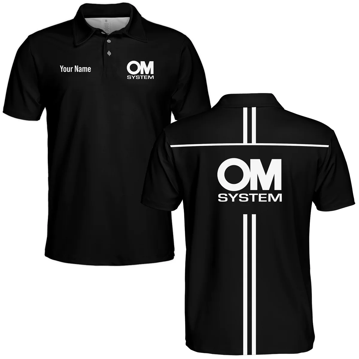 OM SYSTEM Photography Videography Polo Shirt All Over Prints BLGK51224A1OM