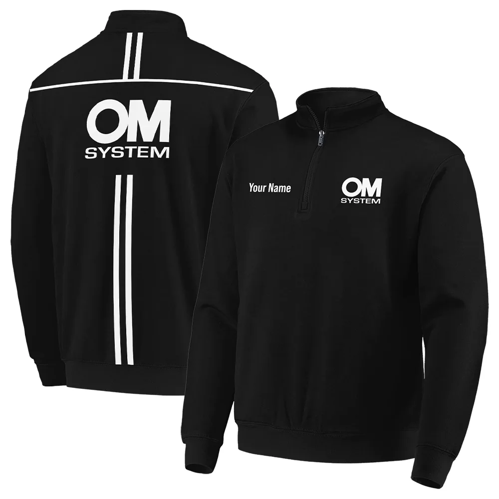OM SYSTEM Photography Videography Quarter-Zip Jacket All Over Prints BLGK51224A2OM