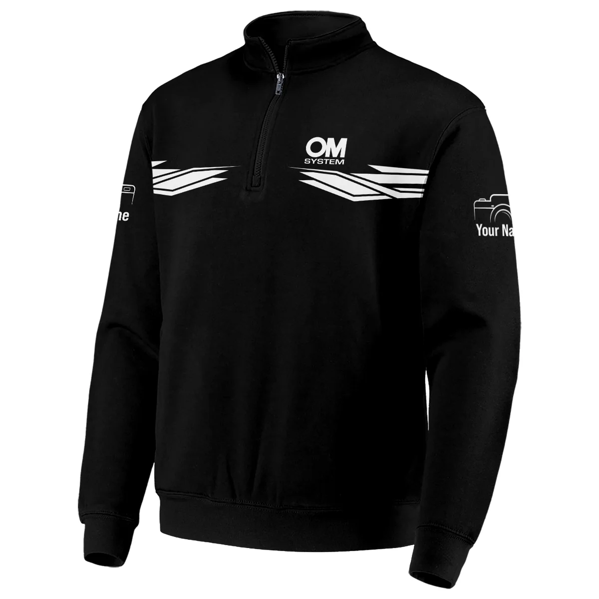 OM SYSTEM Photography Videography Quarter-Zip Jacket All Over Prints BLPT181224A2OM