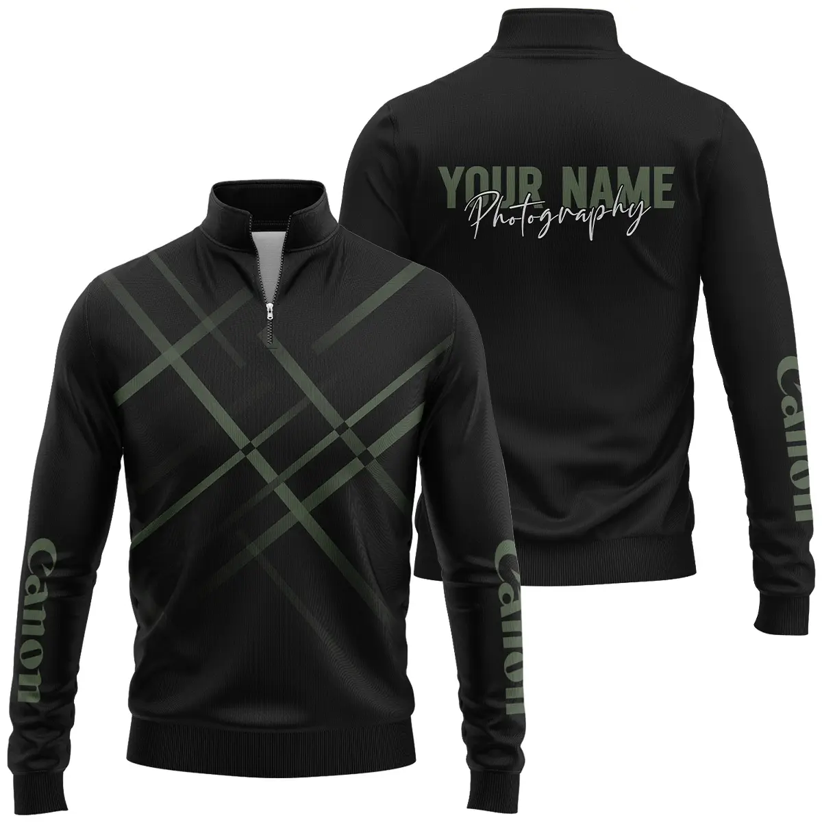 Personalized Gift Custom Name Canon Camera Photography Apparel All Over Prints BLPT101124A1CN5 - Quarter-Zip Jacket