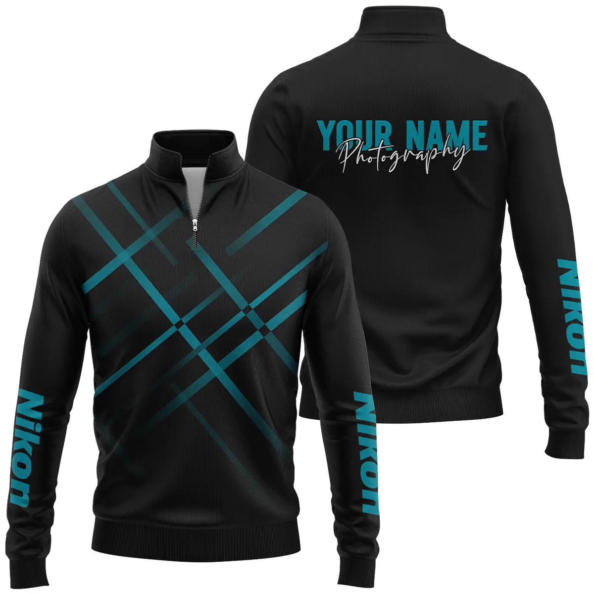 Personalized Gift Custom Name Nikon Camera Photography Apparel All Over Prints BLPT101124A1NK3 - Quarter-Zip Jacket