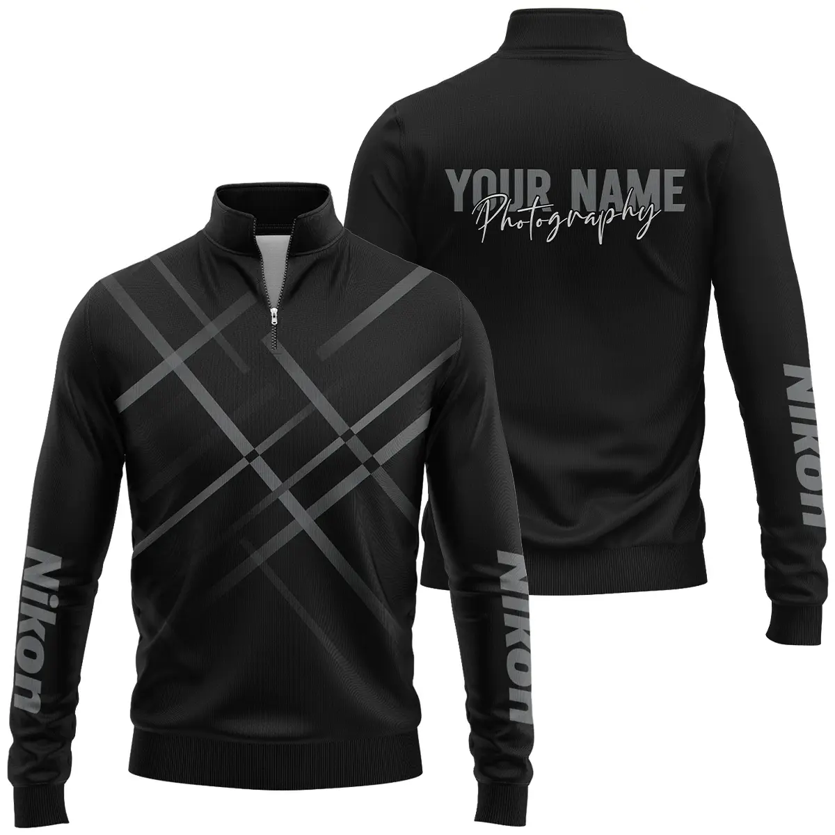 Personalized Gift Custom Name Nikon Camera Photography Apparel All Over Prints BLPT101124A1NK6 - Quarter-Zip Jacket