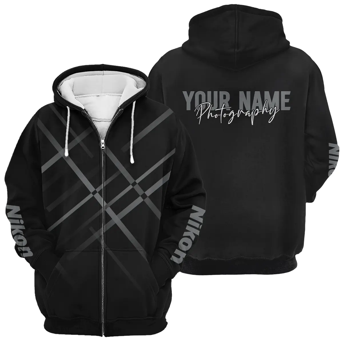 Personalized Gift Custom Name Nikon Camera Photography Apparel All Over Prints BLPT101124A1NK6 - Zipper Hoodie