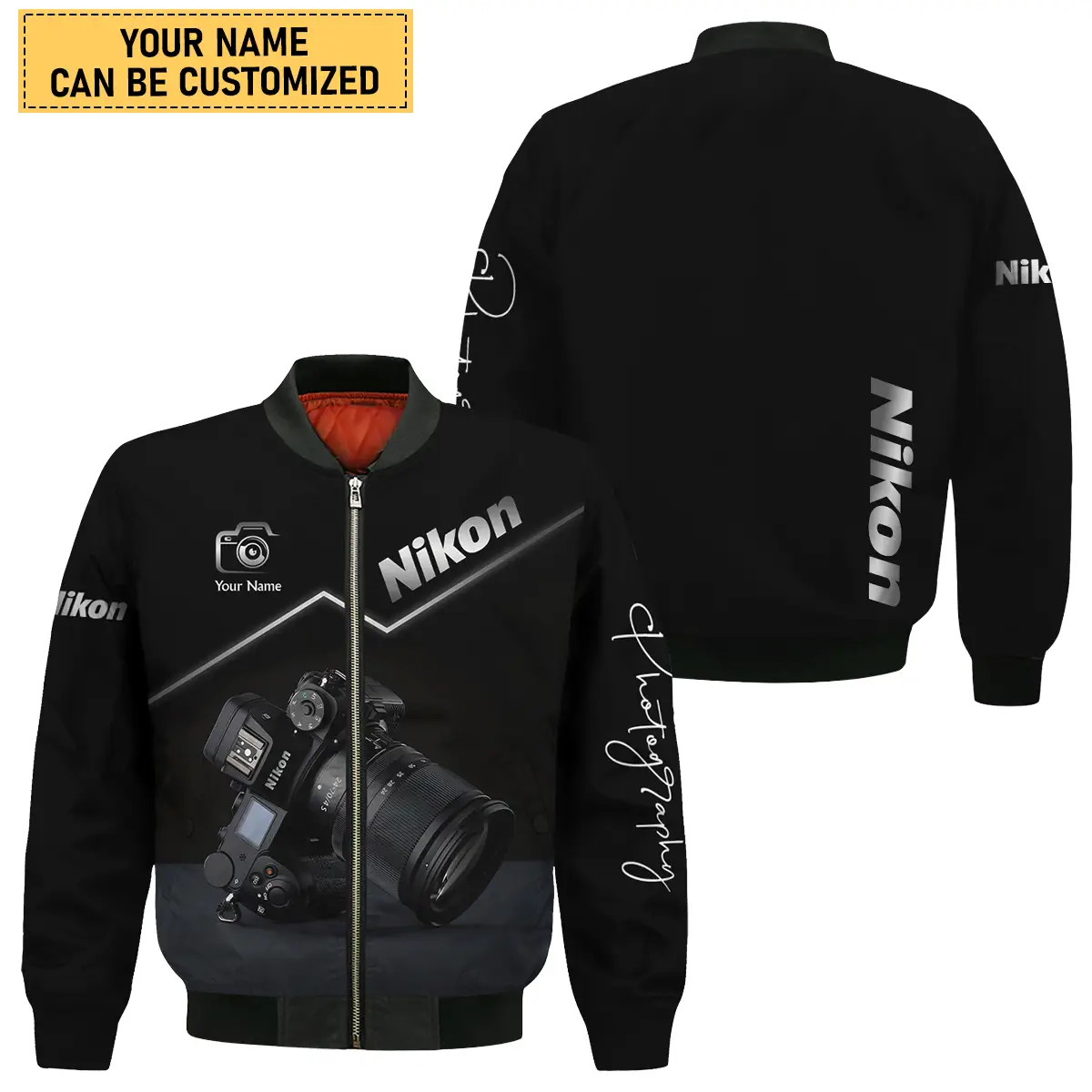 Personalized Gift Custom Name Nikon Camera Photography Apparel All Over Prints BLPT81124A1NK - Bomber