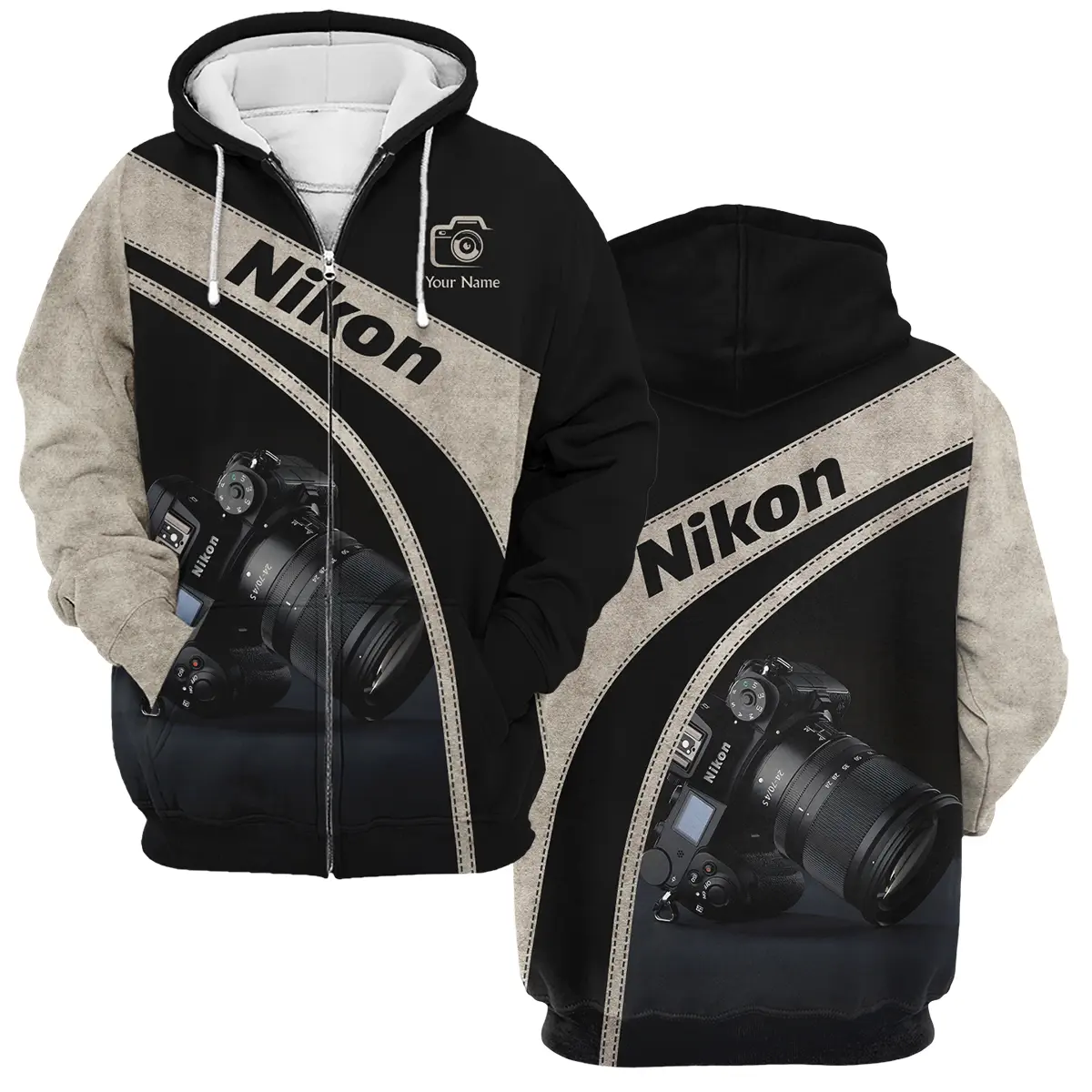 Personalized Gift Custom Name Nikon Camera Photography Apparel All Over Prints BLPT91124A1NK - Zipper Hoodie