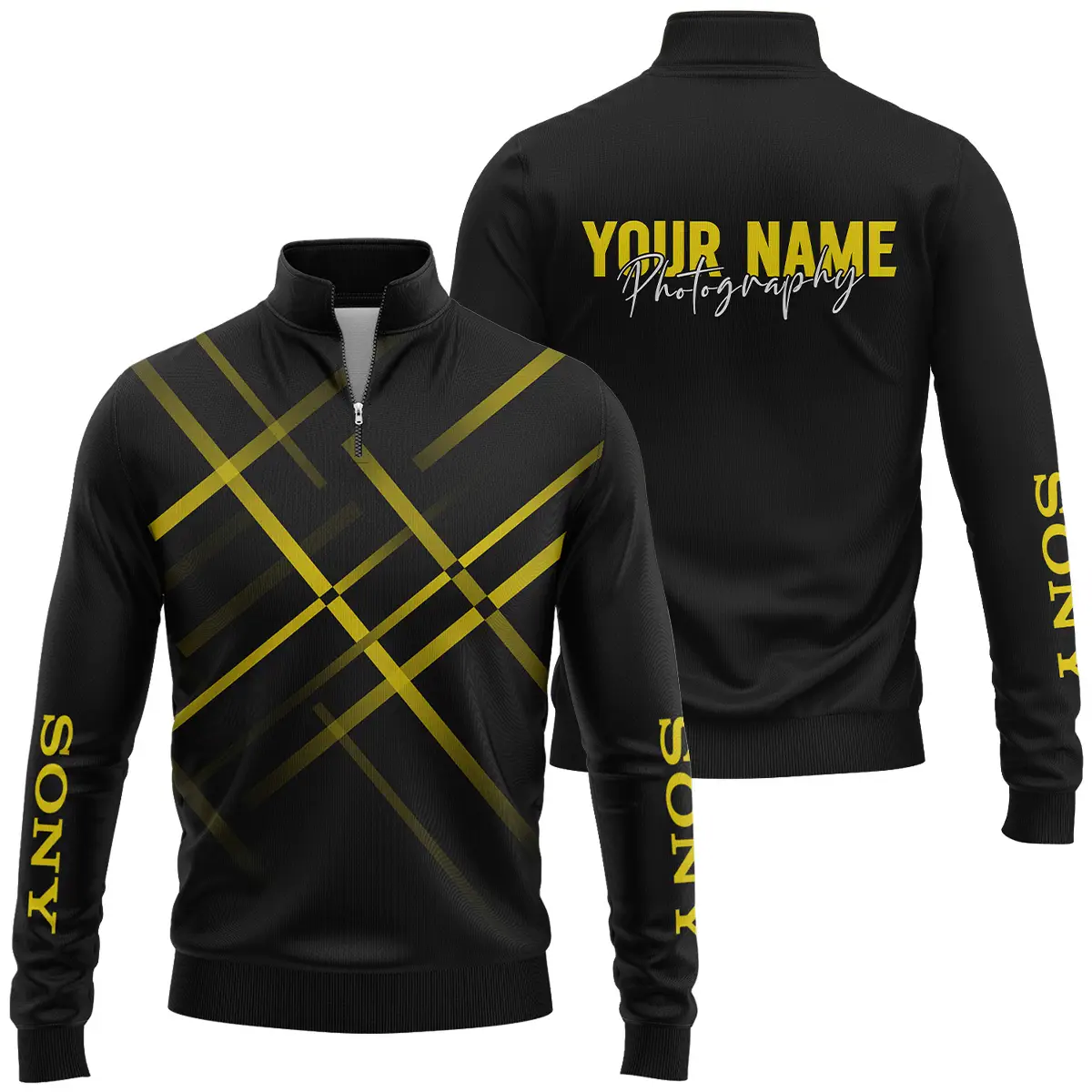 Personalized Gift Custom Name Sony Camera Photography Apparel All Over Prints BLPT101124A1SN2 - Quarter-Zip Jacket