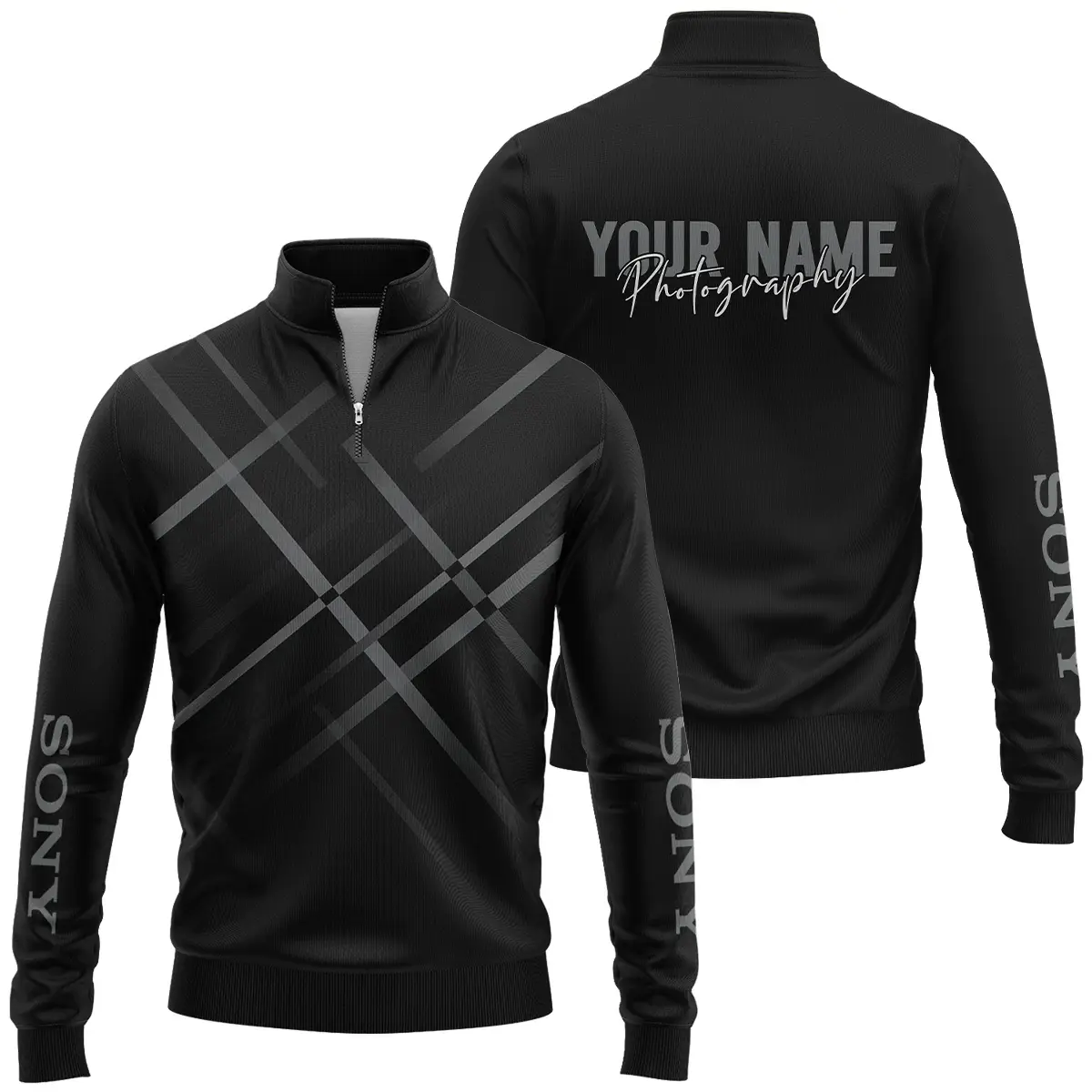 Personalized Gift Custom Name Sony Camera Photography Apparel All Over Prints BLPT101124A1SN6 - Quarter-Zip Jacket