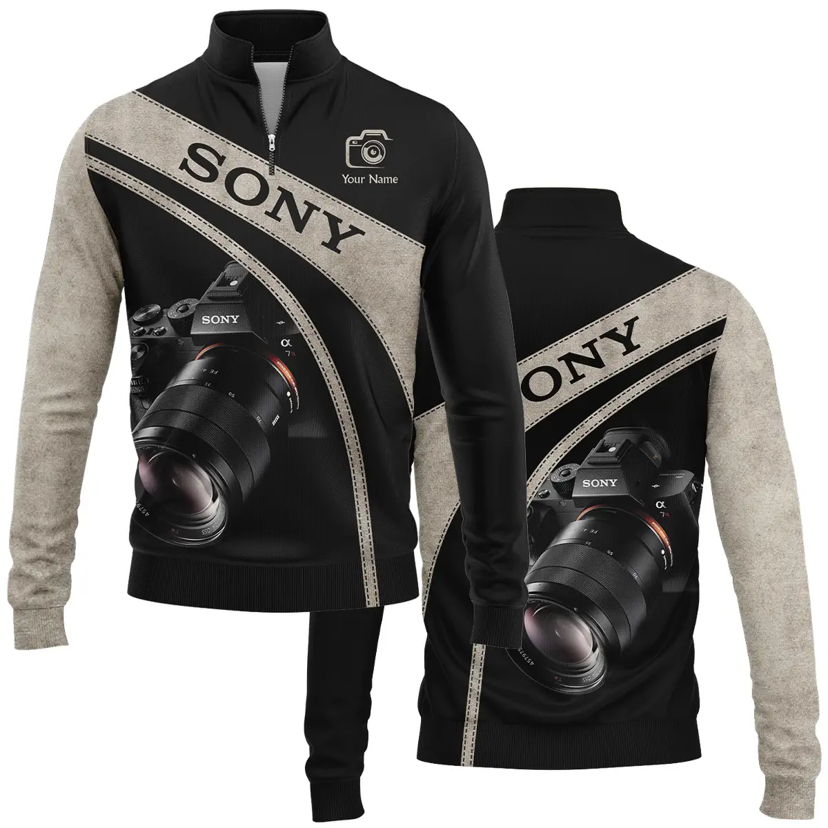Personalized Gift Custom Name Sony Camera Photography Apparel All Over Prints BLPT91124A1SN - Quarter-Zip Jacket