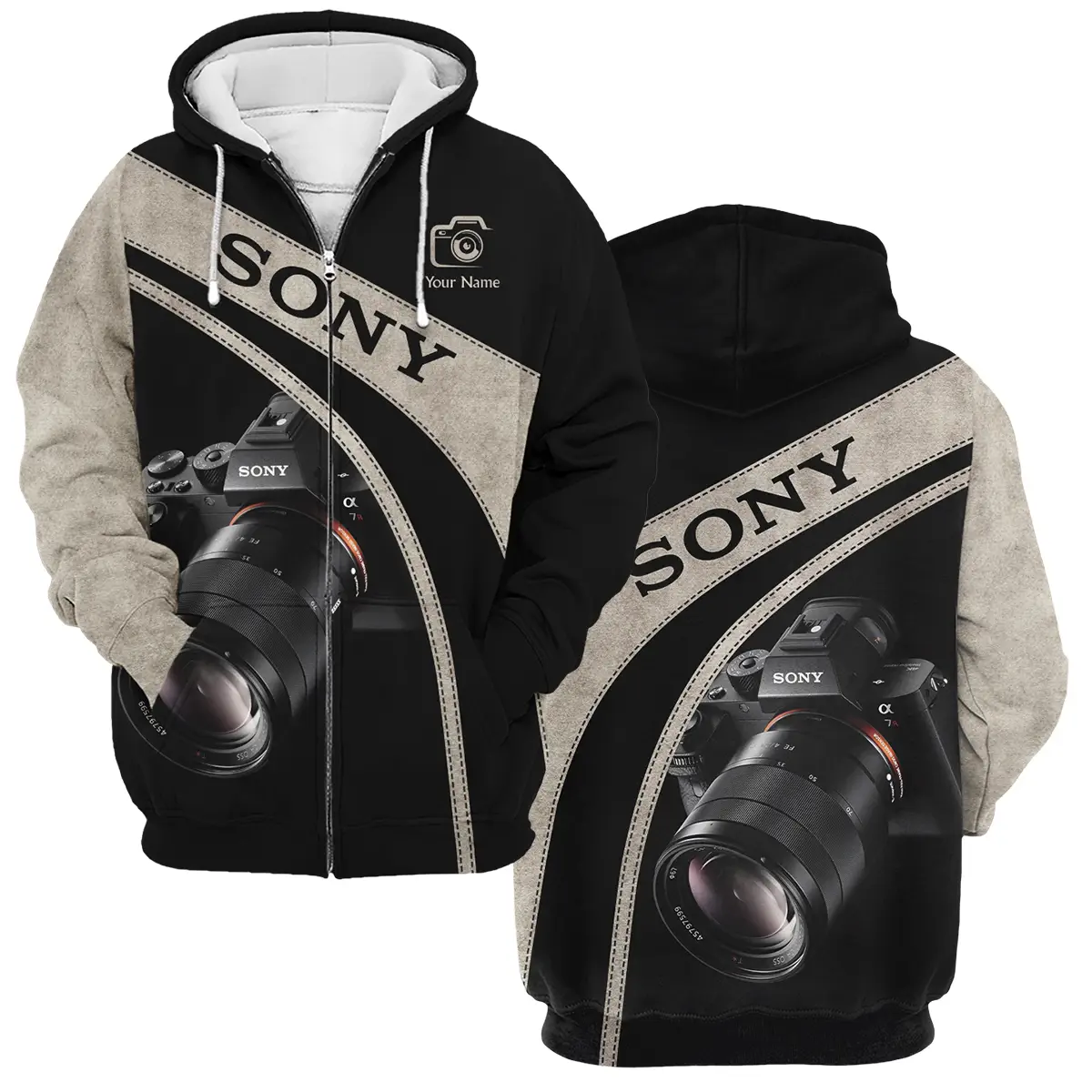 Personalized Gift Custom Name Sony Camera Photography Apparel All Over Prints BLPT91124A1SN - Zipper Hoodie